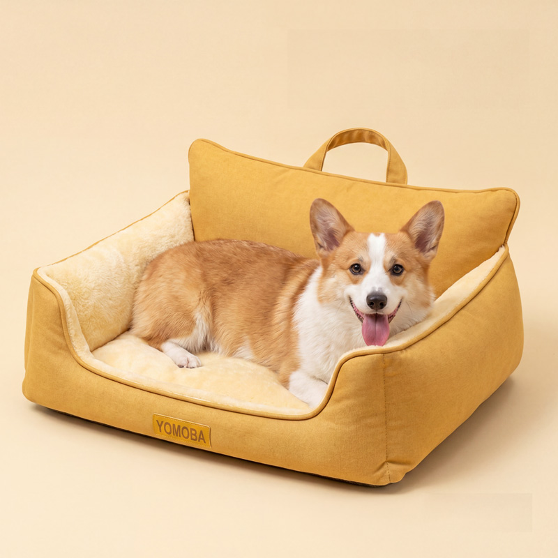 Plush mollis memoria spumam quadratam pet lectum hiemis