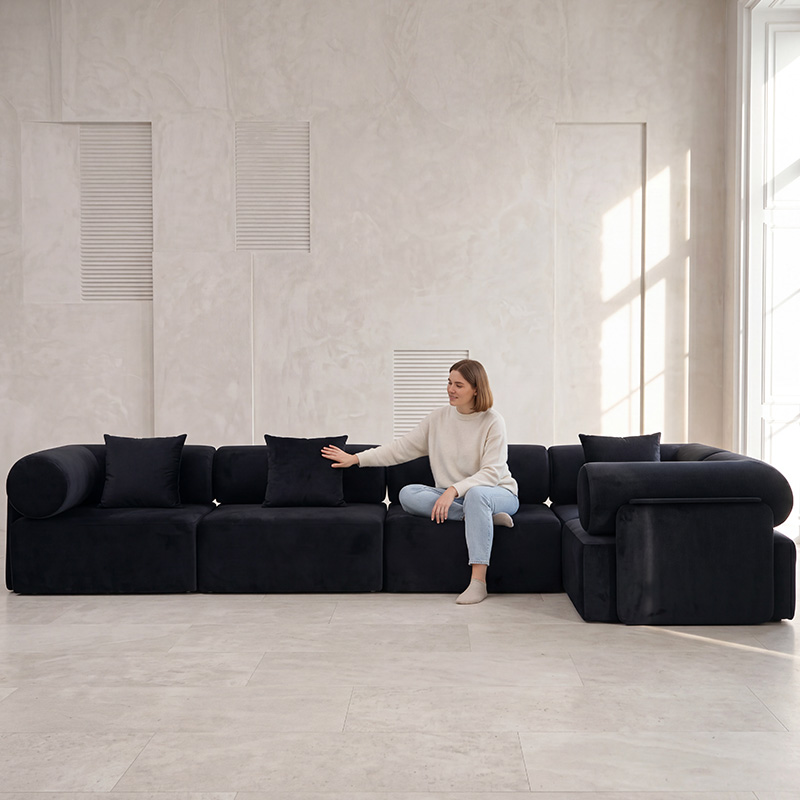 Compressio modularis L-sofa informibus