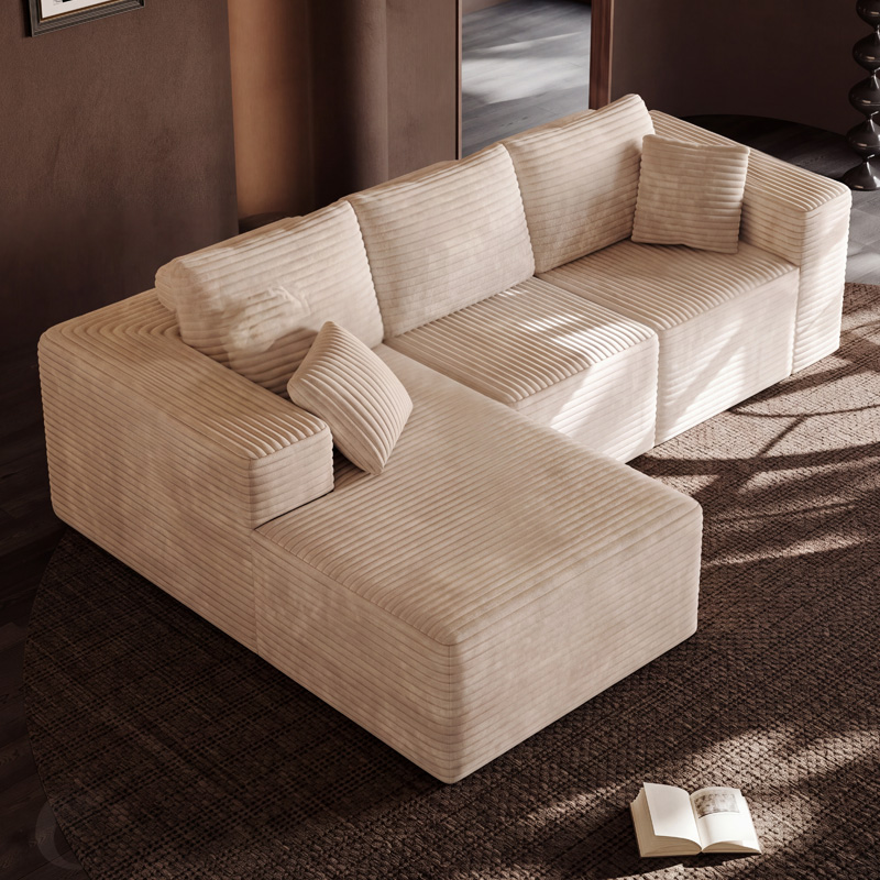 Memoria spuma ascensa modularis L-sofa informibus